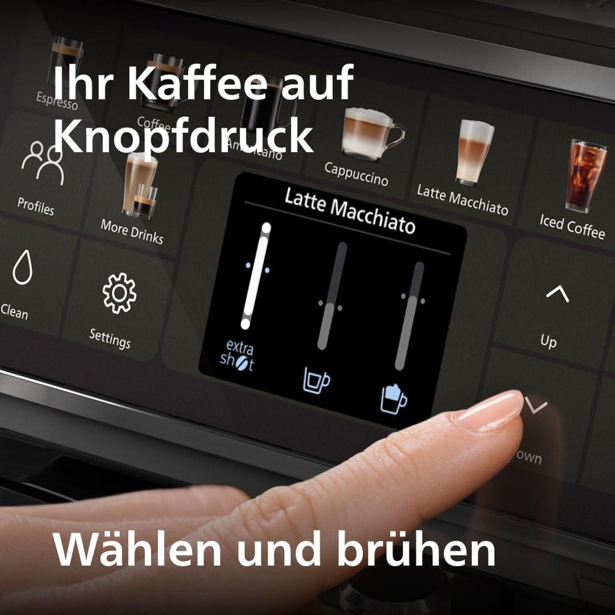 Kaffeevollautomat EP5544/50 5500 Series Matt-Schwarz, 20 Kaffeespezialitäten (heiß oder eisgekühlt), LatteGo-Milchsystem, SilentBrew Technologie