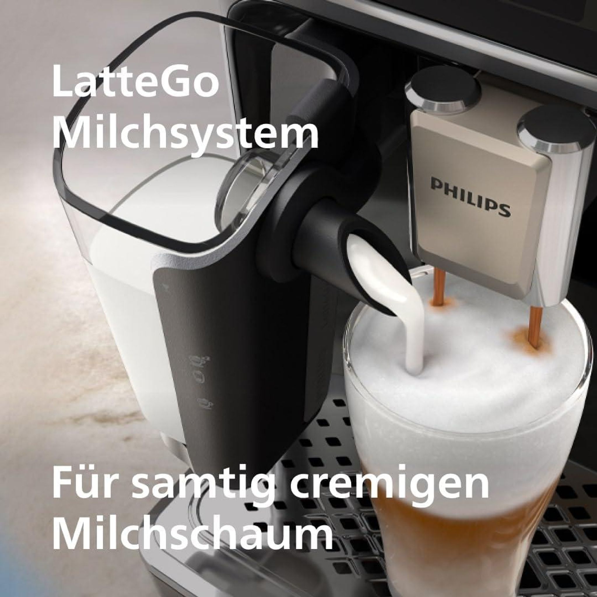 Kaffeevollautomat EP5544/50 5500 Series Matt-Schwarz, 20 Kaffeespezialitäten (heiß oder eisgekühlt), LatteGo-Milchsystem, SilentBrew Technologie