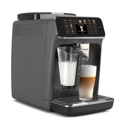 PHILIPS Kaffeevollautomat EP5544/50 5500 Series Matt-Schwarz, 20 Kaffeespezialitäten (heiß oder eisgekühlt), LatteGo-Milchsystem, SilentBrew Technologie